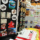 A display filled with magnets at Wishes and Whatnot