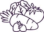 A line art depiction of our produce sticker